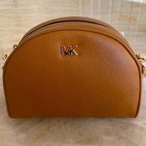 NWT Michael Kors half moon crossbody leather